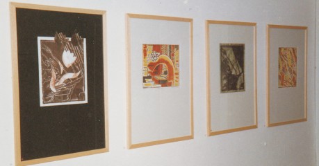 Ausstellungen 193 maT Aus 10 Tage 5, Coll/Rad. Farb-Radierungen